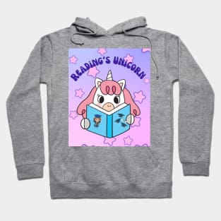 Reading unicorn , books , success Hoodie